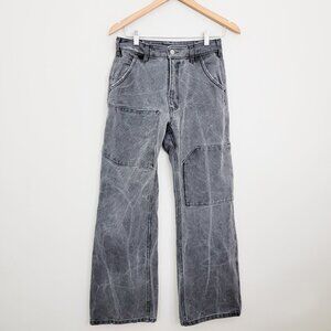 Acne Studios Palma Patch Canvas Work Pants in Carbon Grey XXS 28